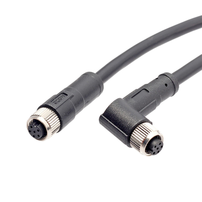 IP67 αδιάβροχο καλώδιο 5 συνδετήρων καλωδίων M8 καρφιτσών θηλυκό φορμάροντας ασπίδων PVC σακακιών μηχανικό δίκυκλο ποδηλάτων καλωδίων ηλεκτρικό