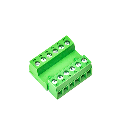 Πράσινη πίσσα καλωδίων XK2EDGA 5.08MM συνδετήρων τελικών φραγμών PCB χρώματος