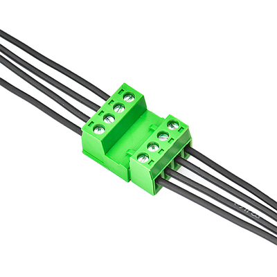 Πράσινη πίσσα καλωδίων XK2EDGA 5.08MM συνδετήρων τελικών φραγμών PCB χρώματος