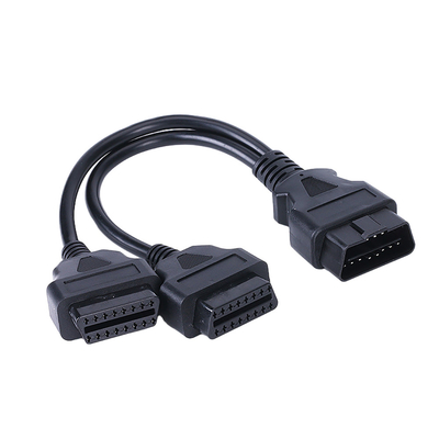 2 σε 1 Overmolded το αυτοκινητικό αρσενικό λουριών 16pins καλωδίων στο θηλυκό Υ θραύστη 2 δακτυλογραφεί