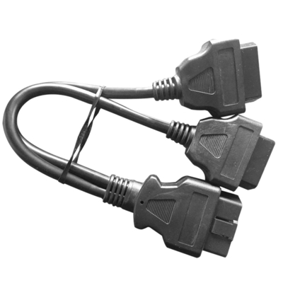 2 σε 1 Overmolded το αυτοκινητικό αρσενικό λουριών 16pins καλωδίων στο θηλυκό Υ θραύστη 2 δακτυλογραφεί