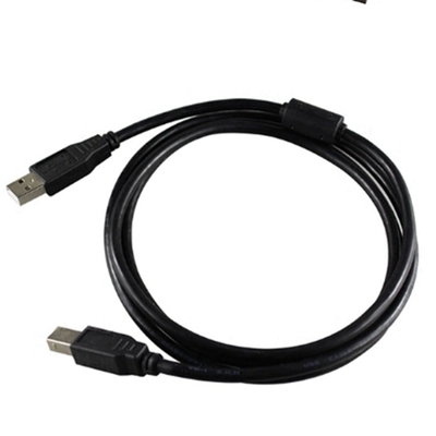 Μαύρο καλώδιο υψηλής ταχύτητας USB, ένα αρσενικό σε ένα θηλυκό σκοινί εκτυπωτών 2,0 USB