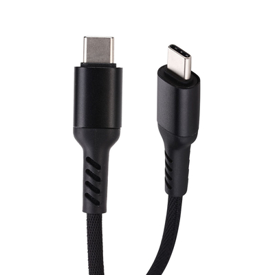 πλεγμένο USB Γ 3Ft μαύρο χρώμα καλωδίων μήκους νάυλον για την ταμπλέτα lap-top