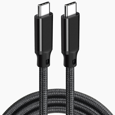 πλεγμένο USB Γ 3Ft μαύρο χρώμα καλωδίων μήκους νάυλον για την ταμπλέτα lap-top