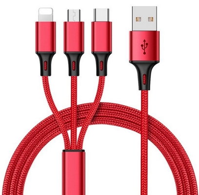 3 σε 1 τύπο Γ καλωδίων στοιχείων χρέωσης 2.4A USB πολυ ODM cOem λειτουργίας λιμένων