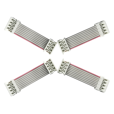 UL2651 επίπεδα καλώδια κορδελλών 15cm μήκος 2.54mm γκρίζο χρώμα πισσών 1.27mm