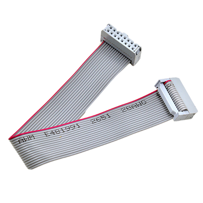 2.54mm διπλό αρσενικό βούλωμα τύπων 28AWG καλωδίων κορδελλών υπόλοιπου κόσμου IDC επίπεδο UL2651