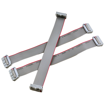 2.54mm διπλό αρσενικό βούλωμα τύπων 28AWG καλωδίων κορδελλών υπόλοιπου κόσμου IDC επίπεδο UL2651