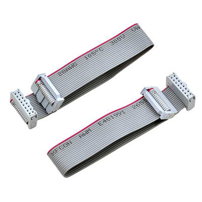 2.54mm διπλό αρσενικό βούλωμα τύπων 28AWG καλωδίων κορδελλών υπόλοιπου κόσμου IDC επίπεδο UL2651