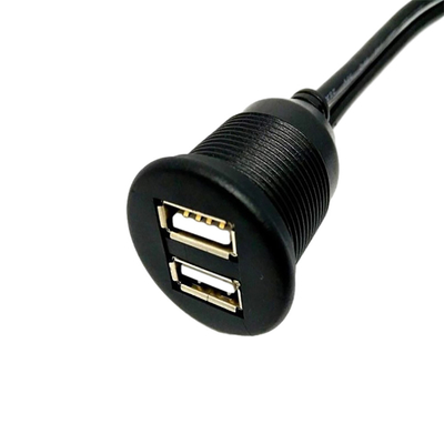 Αδιάβροχο καλώδιο λιμένων USB2.0 διπλό USB 1 μέτρο για τη μοτοσικλέτα αυτοκινήτων