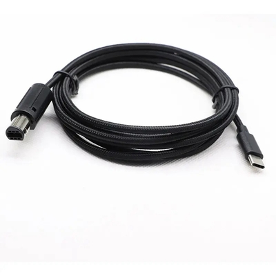 2m πλεγμένο αρσενικό τύπων Γ USB 2,0 καλωδίων ελεγκτών Gamecube στο αρσενικό 6pin