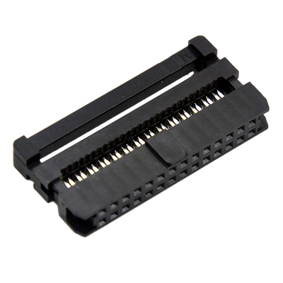 Θηλυκό 14 μαύρο χρώμα 1.27mm IDC συνδετήρων καλωδίων καρφιτσών πίσσα 2.0mm
