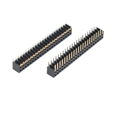 Καθαρή δεξιά γωνία PCB θηλυκό συνδετήρα 0.5A έως 3A μέσω τρύπας 2.54mm 2.0mm Pitch