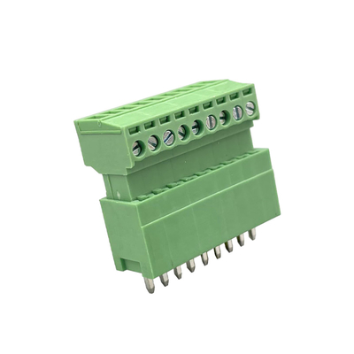 Άνδρας Γυναίκα Pluggable Terminal Block Connector 3.81mm Στροφή 2-16 Πινς Plug In Right Angle Vertical