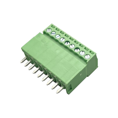 Άνδρας Γυναίκα Pluggable Terminal Block Connector 3.81mm Στροφή 2-16 Πινς Plug In Right Angle Vertical