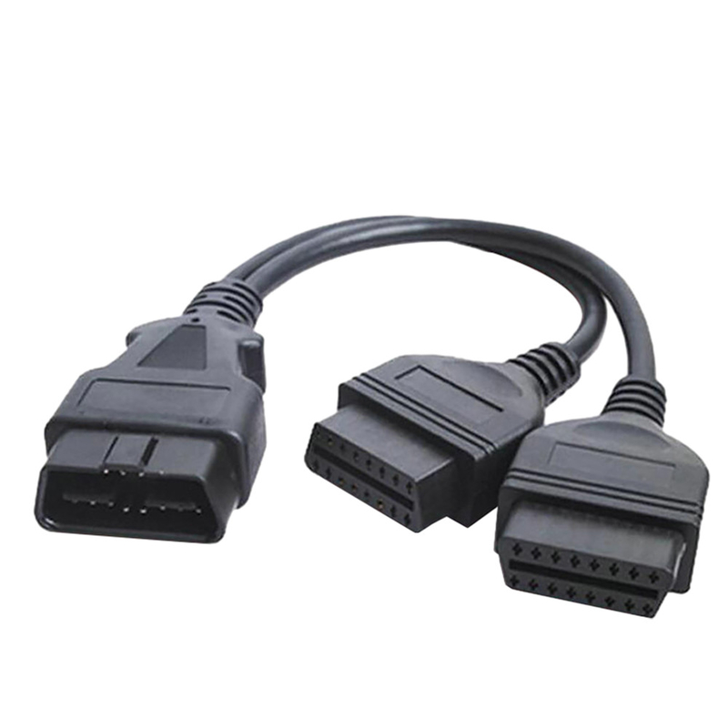 2 σε 1 Overmolded το αυτοκινητικό αρσενικό λουριών 16pins καλωδίων στο θηλυκό Υ θραύστη 2 δακτυλογραφεί