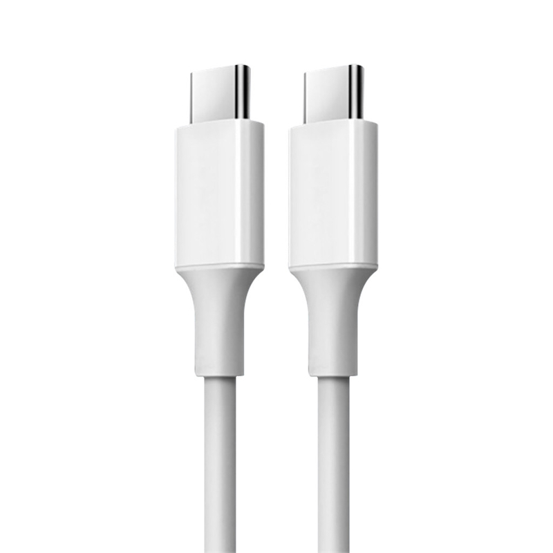 Άσπρο καλώδιο δαπανών χρώματος USB Γ στο Γ γρήγορο με το σακάκι PVC 20V 3A 60W