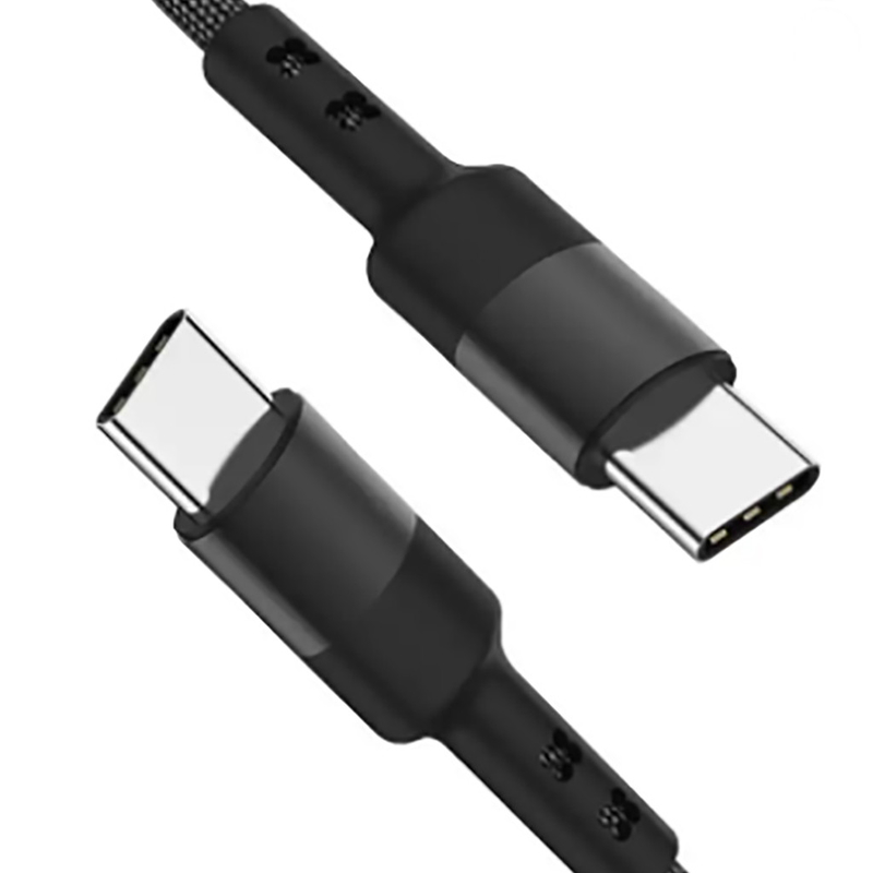 πλεγμένο USB Γ 3Ft μαύρο χρώμα καλωδίων μήκους νάυλον για την ταμπλέτα lap-top