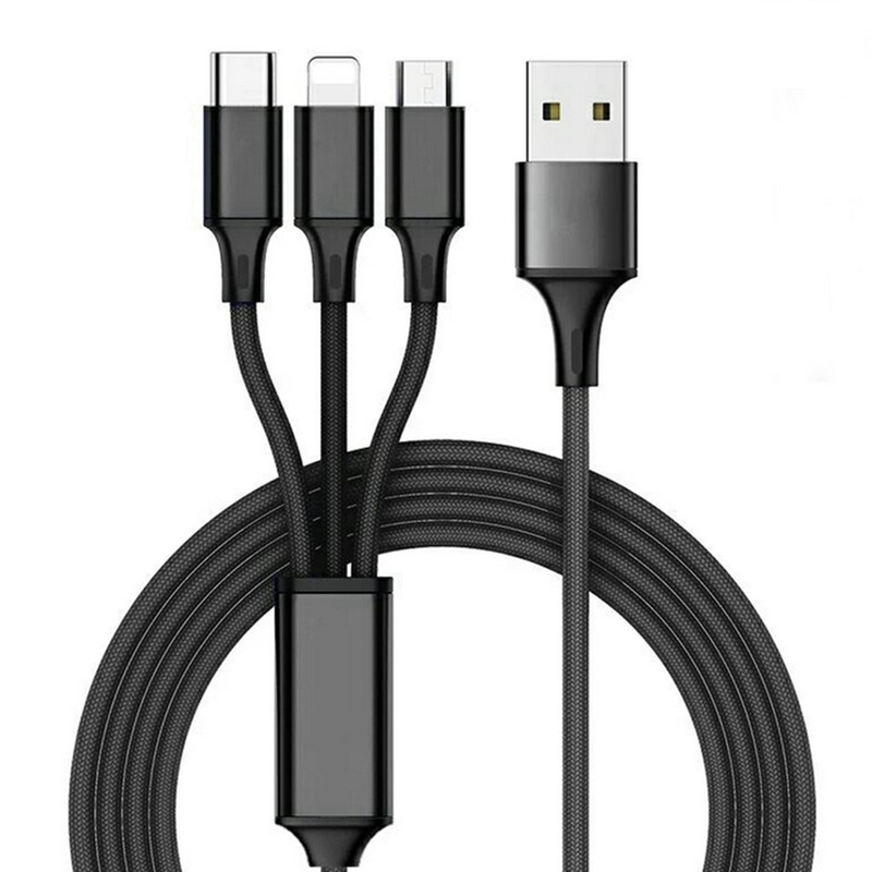 3 σε 1 τύπο Γ καλωδίων στοιχείων χρέωσης 2.4A USB πολυ ODM cOem λειτουργίας λιμένων