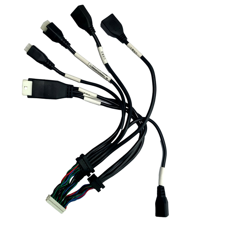 Crimp καλωδίων συνελεύσεων JST PH2.0 καλωδίων Overmolding κατοικίας ATX στέγαση στο θηλυκό USB2.0