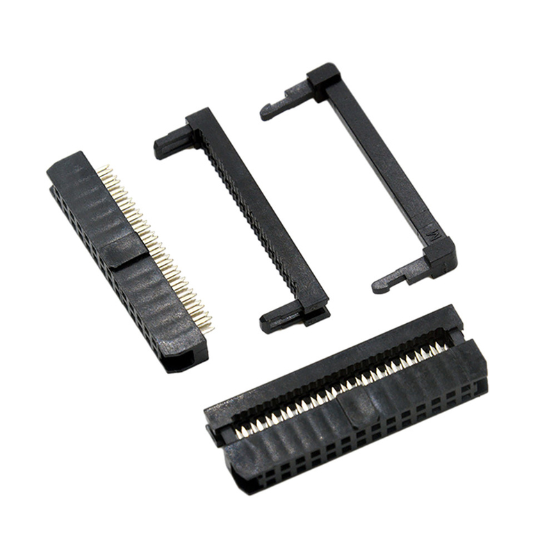 Θηλυκό 14 μαύρο χρώμα 1.27mm IDC συνδετήρων καλωδίων καρφιτσών πίσσα 2.0mm